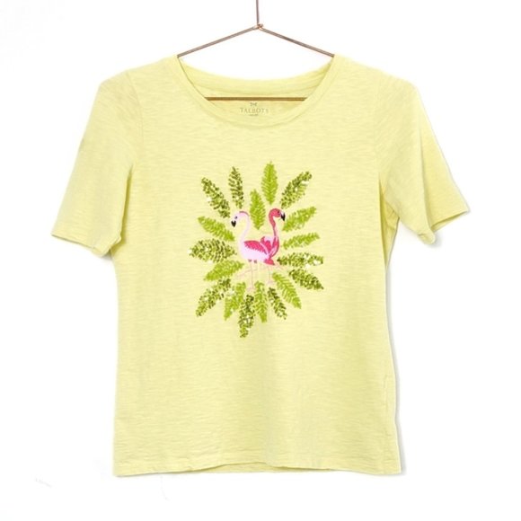 Talbots Petite • Sequin Embroidered Flamingo Tee - Picture 2 of 8